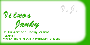 vilmos janky business card